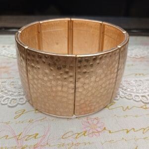 Vintage Textured Gold Tone Bracelet